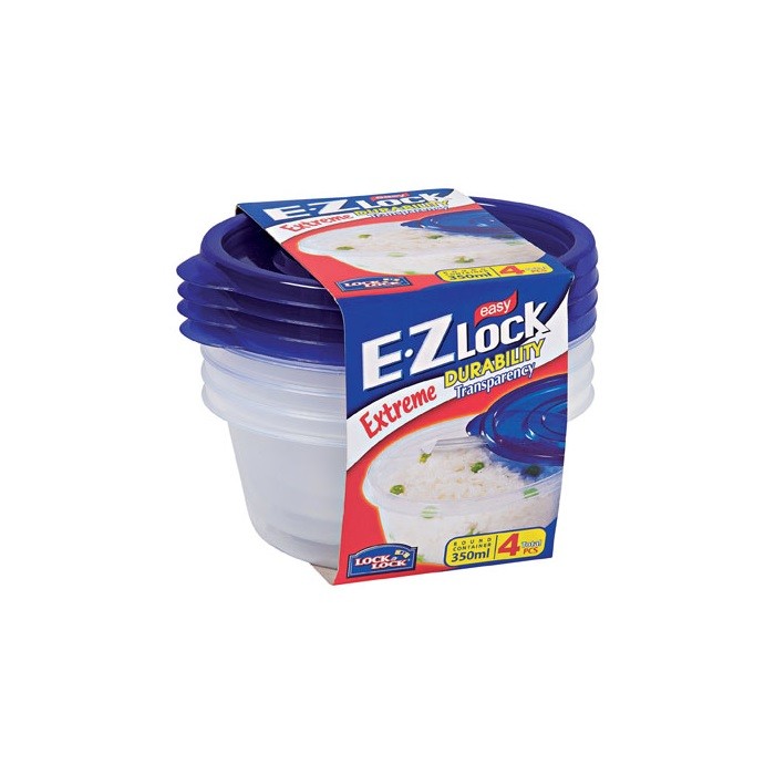 Conjunto com 4 Potes Plásticos Herméticos, 350ml cada HLE9400S - Lock & Lock