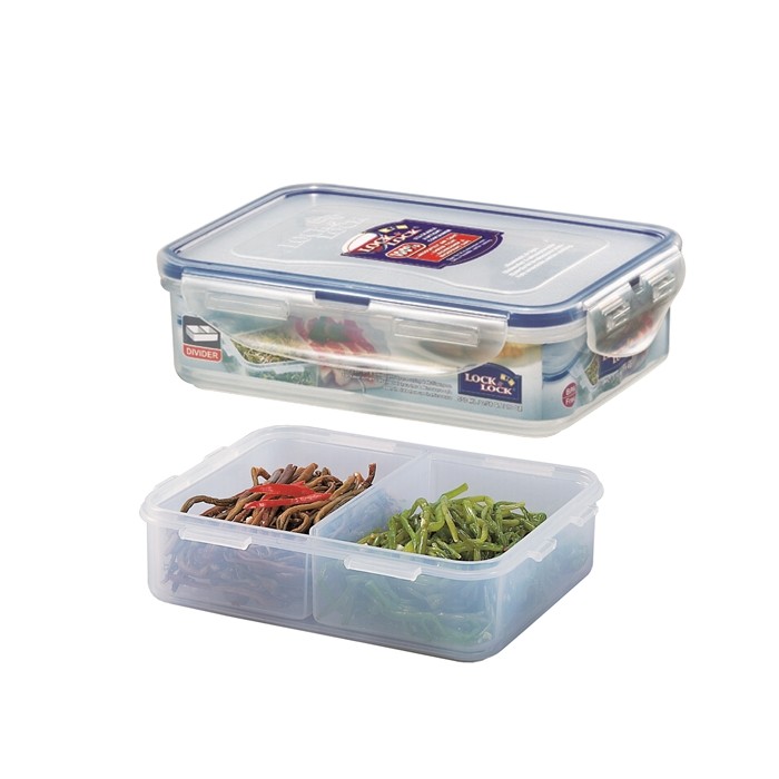 Pote Plástico Hermético com Divisórias Removíveis, 550ml HPL815C - Lock & Lock