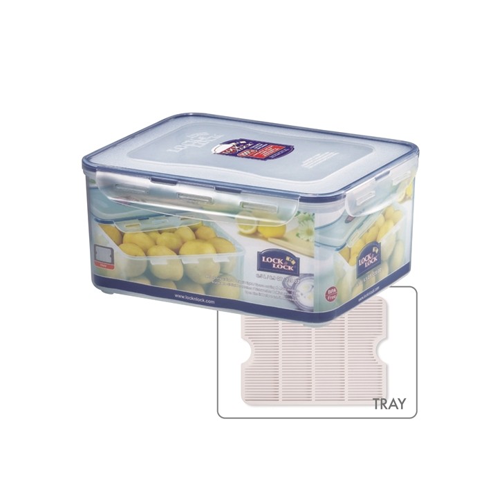 Pote Plástico Hermético com Grade Removível, 6,5lts HPL883A - Lock & Lock