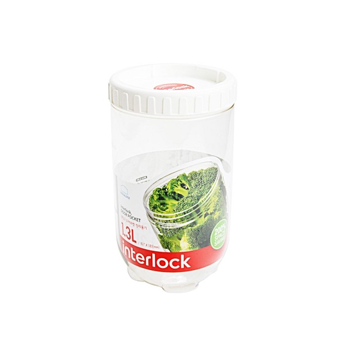 Pote Plástico Hermético com Tampa de Rosca, 1,3 lts INL402 - Lock & Lock