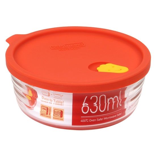 Pote de Vidro Refratário com Tampa de Silicone, 630ml LLG771 - Lock & Lock